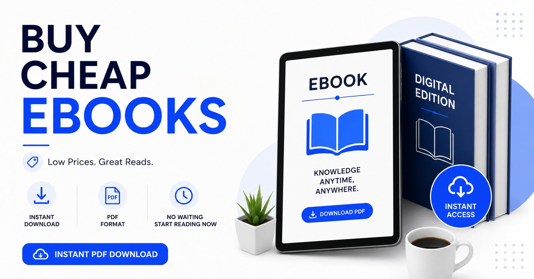 PDF ebook format displayed on multiple devices instantly