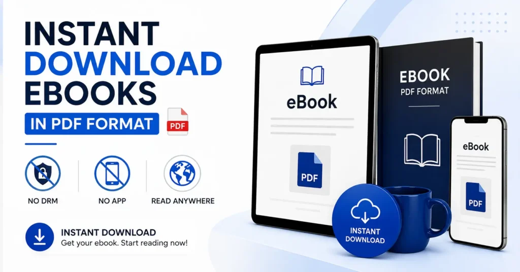 gifts for readers showing instant PDF ebooks on tablet screen